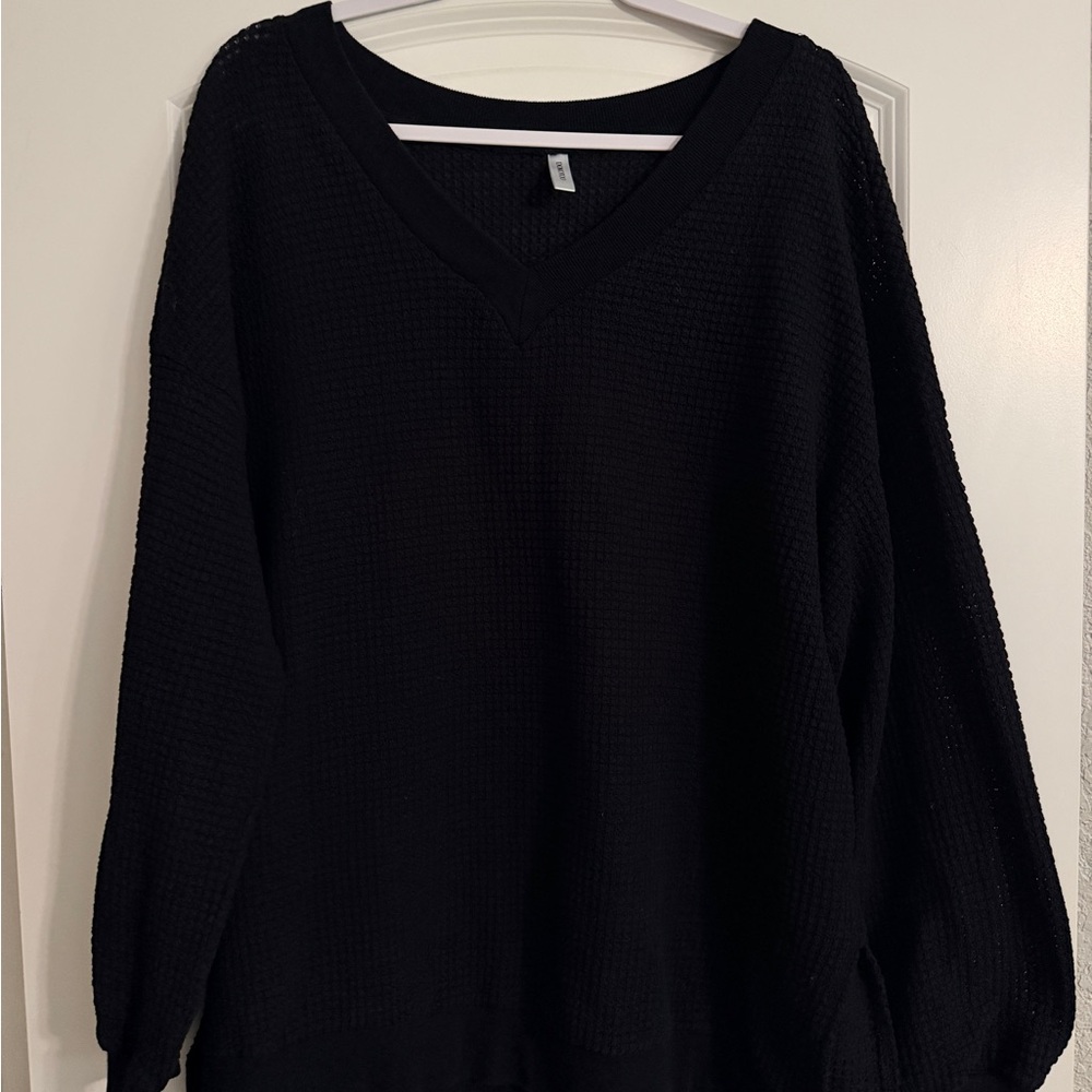 Black V-Neck Women's Sweater